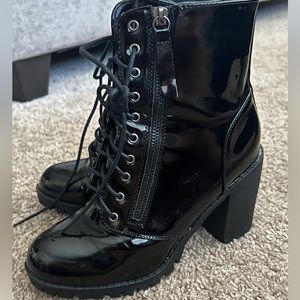 Black fashion nova combat boots